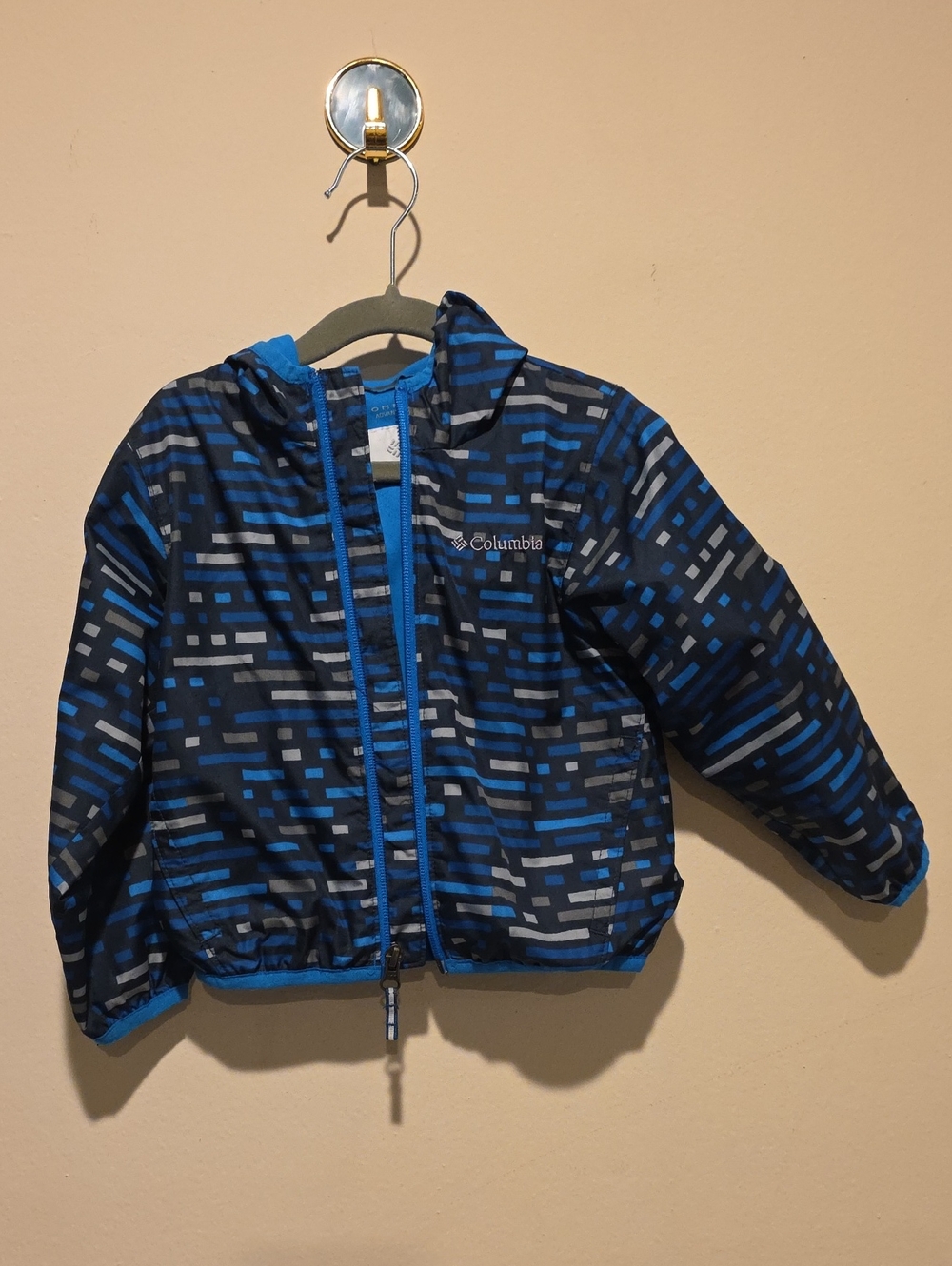 Columbia Kids' Blue Geometric Packable Jacket Size 3 T